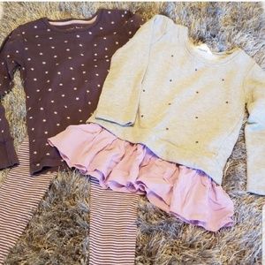 Mini Boden Tea Collection Shirt Leggings size 5/6